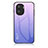 Custodia Silicone Specchio Laterale Sfumato Arcobaleno Cover LS1 per Huawei Honor X40i 5G Lavanda
