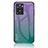 Custodia Silicone Specchio Laterale Sfumato Arcobaleno Cover LS1 per OnePlus Nord N20 SE Multicolore