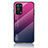 Custodia Silicone Specchio Laterale Sfumato Arcobaleno Cover LS1 per OnePlus Nord N200 5G Rosa Caldo