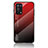 Custodia Silicone Specchio Laterale Sfumato Arcobaleno Cover LS1 per OnePlus Nord N200 5G Rosso