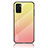 Custodia Silicone Specchio Laterale Sfumato Arcobaleno Cover LS1 per Oppo A55S 5G Giallo