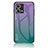 Custodia Silicone Specchio Laterale Sfumato Arcobaleno Cover LS1 per Oppo F21 Pro 4G Multicolore