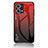 Custodia Silicone Specchio Laterale Sfumato Arcobaleno Cover LS1 per Oppo F21s Pro 4G Rosso