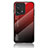 Custodia Silicone Specchio Laterale Sfumato Arcobaleno Cover LS1 per Oppo Find X5 5G Rosso