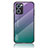 Custodia Silicone Specchio Laterale Sfumato Arcobaleno Cover LS1 per Oppo Find X5 Lite 5G Multicolore