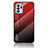 Custodia Silicone Specchio Laterale Sfumato Arcobaleno Cover LS1 per Oppo Reno6 Z 5G Rosso