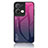 Custodia Silicone Specchio Laterale Sfumato Arcobaleno Cover LS1 per Oppo Reno8 Pro 5G Rosa Caldo