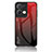 Custodia Silicone Specchio Laterale Sfumato Arcobaleno Cover LS1 per Oppo Reno8 Pro 5G Rosso