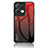 Custodia Silicone Specchio Laterale Sfumato Arcobaleno Cover LS1 per Oppo Reno9 Pro+ Plus 5G Rosso