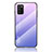 Custodia Silicone Specchio Laterale Sfumato Arcobaleno Cover LS1 per Samsung Galaxy A02s Lavanda