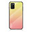 Custodia Silicone Specchio Laterale Sfumato Arcobaleno Cover LS1 per Samsung Galaxy A03s Giallo