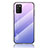 Custodia Silicone Specchio Laterale Sfumato Arcobaleno Cover LS1 per Samsung Galaxy A03s Lavanda