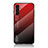Custodia Silicone Specchio Laterale Sfumato Arcobaleno Cover LS1 per Samsung Galaxy A04s Rosso
