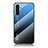 Custodia Silicone Specchio Laterale Sfumato Arcobaleno Cover LS1 per Samsung Galaxy A13 5G Blu