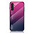 Custodia Silicone Specchio Laterale Sfumato Arcobaleno Cover LS1 per Samsung Galaxy A13 5G Rosa Caldo