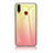Custodia Silicone Specchio Laterale Sfumato Arcobaleno Cover LS1 per Samsung Galaxy A20s Giallo