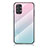 Custodia Silicone Specchio Laterale Sfumato Arcobaleno Cover LS1 per Samsung Galaxy A23 4G Ciano