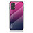 Custodia Silicone Specchio Laterale Sfumato Arcobaleno Cover LS1 per Samsung Galaxy A23 4G Rosa Caldo