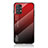 Custodia Silicone Specchio Laterale Sfumato Arcobaleno Cover LS1 per Samsung Galaxy A23 4G Rosso