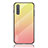 Custodia Silicone Specchio Laterale Sfumato Arcobaleno Cover LS1 per Samsung Galaxy A41 SC-41A Giallo