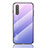Custodia Silicone Specchio Laterale Sfumato Arcobaleno Cover LS1 per Samsung Galaxy A41 SC-41A Lavanda