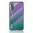 Custodia Silicone Specchio Laterale Sfumato Arcobaleno Cover LS1 per Samsung Galaxy A41 SC-41A Multicolore