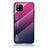 Custodia Silicone Specchio Laterale Sfumato Arcobaleno Cover LS1 per Samsung Galaxy A42 5G Rosa Caldo