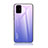 Custodia Silicone Specchio Laterale Sfumato Arcobaleno Cover LS1 per Samsung Galaxy A51 4G Lavanda