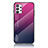 Custodia Silicone Specchio Laterale Sfumato Arcobaleno Cover LS1 per Samsung Galaxy A53 5G Rosa Caldo