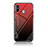 Custodia Silicone Specchio Laterale Sfumato Arcobaleno Cover LS1 per Samsung Galaxy A60 Rosso