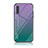 Custodia Silicone Specchio Laterale Sfumato Arcobaleno Cover LS1 per Samsung Galaxy A70