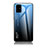 Custodia Silicone Specchio Laterale Sfumato Arcobaleno Cover LS1 per Samsung Galaxy A71 5G Blu