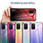 Custodia Silicone Specchio Laterale Sfumato Arcobaleno Cover LS1 per Samsung Galaxy F02S SM-E025F