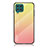 Custodia Silicone Specchio Laterale Sfumato Arcobaleno Cover LS1 per Samsung Galaxy F62 5G Giallo