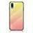 Custodia Silicone Specchio Laterale Sfumato Arcobaleno Cover LS1 per Samsung Galaxy M02 Giallo