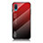 Custodia Silicone Specchio Laterale Sfumato Arcobaleno Cover LS1 per Samsung Galaxy M02 Rosso