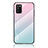 Custodia Silicone Specchio Laterale Sfumato Arcobaleno Cover LS1 per Samsung Galaxy M02s