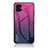 Custodia Silicone Specchio Laterale Sfumato Arcobaleno Cover LS1 per Samsung Galaxy M04 Rosa Caldo