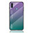 Custodia Silicone Specchio Laterale Sfumato Arcobaleno Cover LS1 per Samsung Galaxy M11 Multicolore