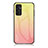 Custodia Silicone Specchio Laterale Sfumato Arcobaleno Cover LS1 per Samsung Galaxy M13 4G Giallo