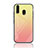 Custodia Silicone Specchio Laterale Sfumato Arcobaleno Cover LS1 per Samsung Galaxy M30 Giallo