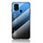 Custodia Silicone Specchio Laterale Sfumato Arcobaleno Cover LS1 per Samsung Galaxy M31 Blu