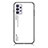 Custodia Silicone Specchio Laterale Sfumato Arcobaleno Cover LS1 per Samsung Galaxy M32 5G Bianco