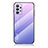 Custodia Silicone Specchio Laterale Sfumato Arcobaleno Cover LS1 per Samsung Galaxy M32 5G Lavanda