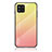 Custodia Silicone Specchio Laterale Sfumato Arcobaleno Cover LS1 per Samsung Galaxy M42 5G Giallo