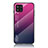 Custodia Silicone Specchio Laterale Sfumato Arcobaleno Cover LS1 per Samsung Galaxy M42 5G Rosa Caldo