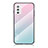 Custodia Silicone Specchio Laterale Sfumato Arcobaleno Cover LS1 per Samsung Galaxy M52 5G