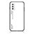 Custodia Silicone Specchio Laterale Sfumato Arcobaleno Cover LS1 per Samsung Galaxy M52 5G Bianco