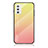 Custodia Silicone Specchio Laterale Sfumato Arcobaleno Cover LS1 per Samsung Galaxy M52 5G Giallo