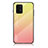 Custodia Silicone Specchio Laterale Sfumato Arcobaleno Cover LS1 per Samsung Galaxy M80S Giallo